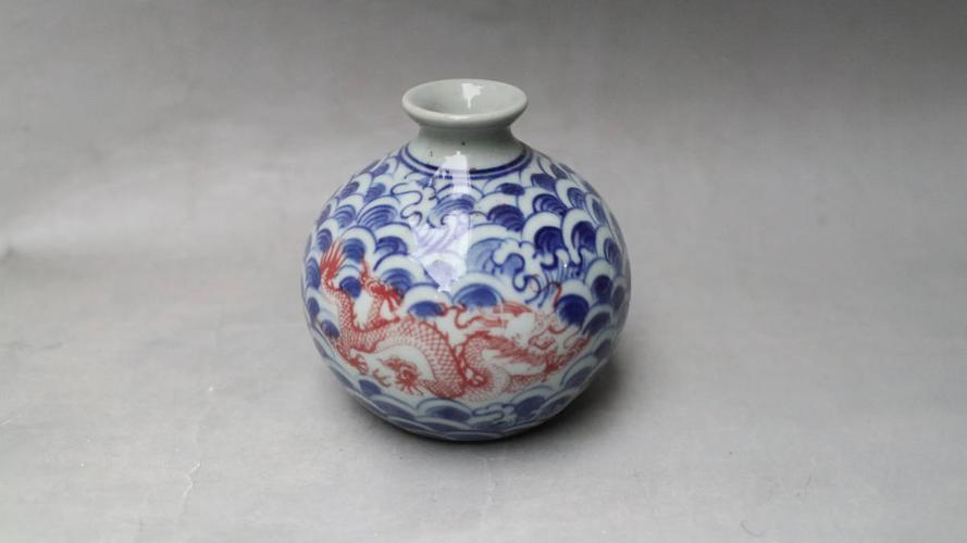 赏瓶 花瓶 中国古美术 秀作 古皿 风水开运 置物 古董品 古玩 收藏品